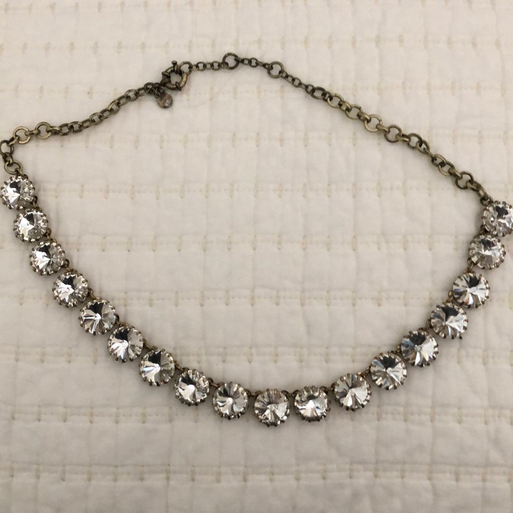 J Crew Rhinestone Statement Necklace